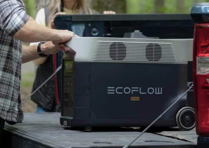 eco flow delta pro with man